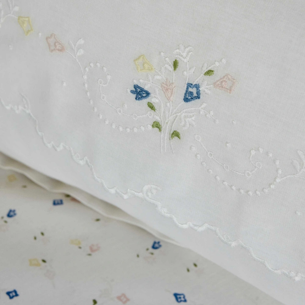 Karaca Home Roanne Çift Kişilik Nakışlı Pike Seti Mavi görseli 5