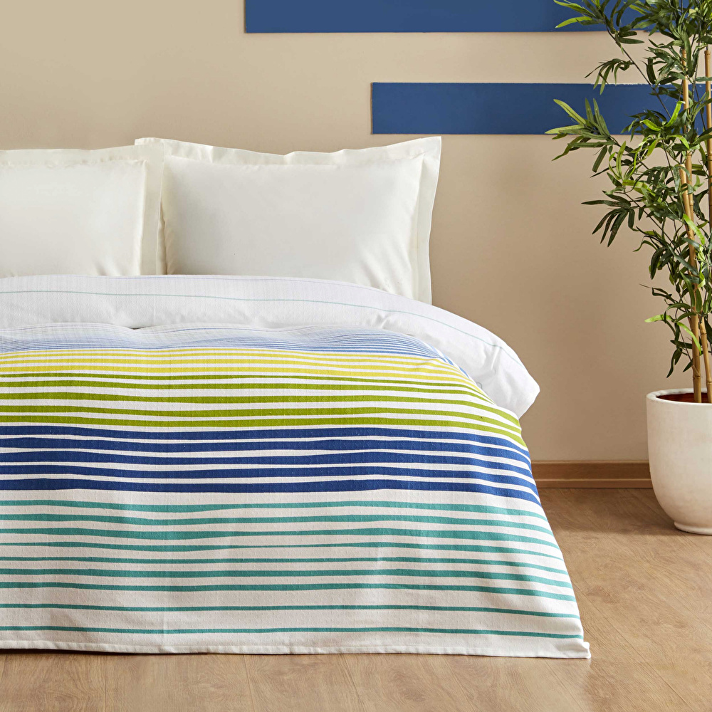 Karaca Home Elvis %100 Pamuk Çift Kişilik Tek Pike Multicolor görseli 2