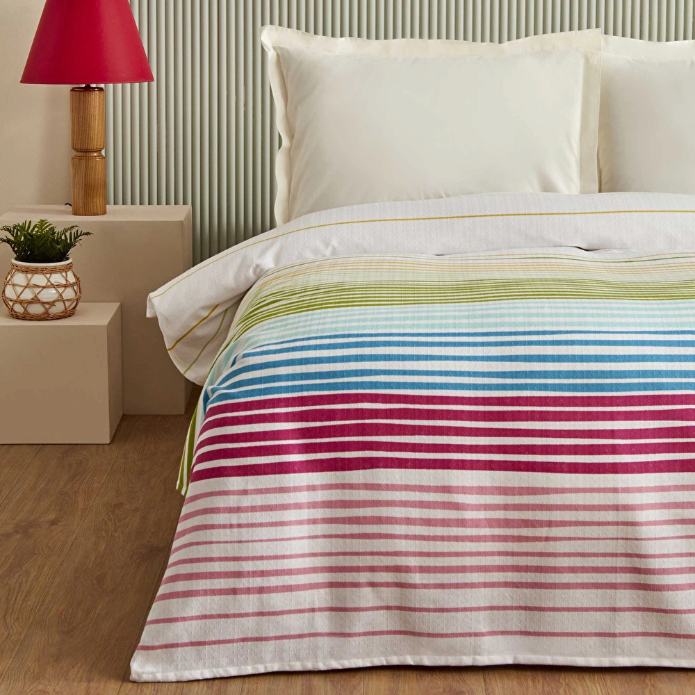 Karaca Home Elvis %100 Pamuk Çift Kişilik Tek Pike İndigo görseli 3