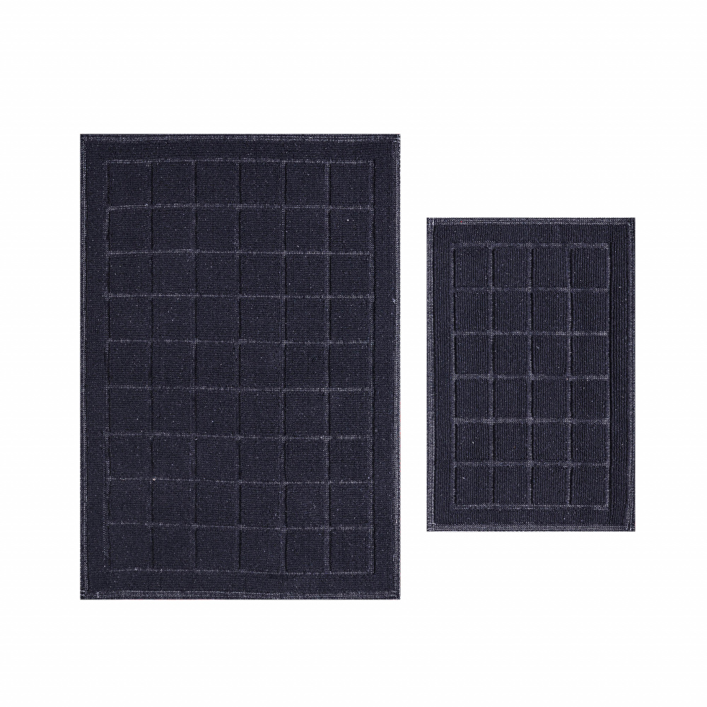 Kaşmir Home Andrea İkili Paspas Antrasit 60x90 cm- 40x60 cm görseli 1