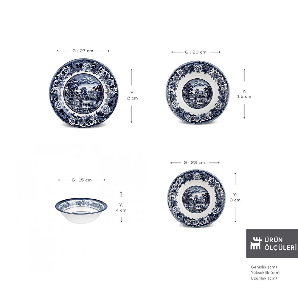 Karaca Old Town 24 Parça 6 Kişilik Yemek Takımı thumbnail 2