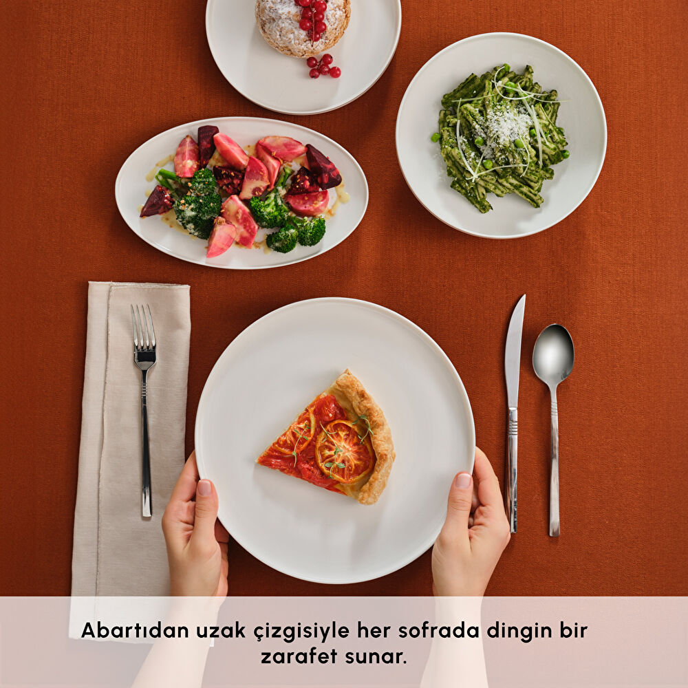 Karaca Red Carpet Collection Stream Bone Merope 53 Parça 12 Kişilik Yemek Takımı Gold thumbnail 4