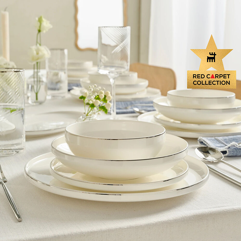 Karaca Red Carpet Collection Stream Bone Merope 53 Parça 12 Kişilik Yemek Takımı Gold thumbnail 8