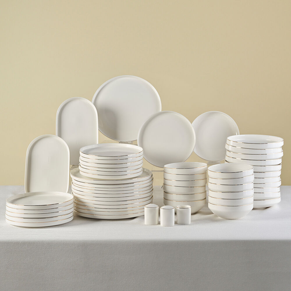 Karaca Red Carpet Collection Stream Bone Sirius 53 Parça 12 Kişilik Yemek Takımı Gold