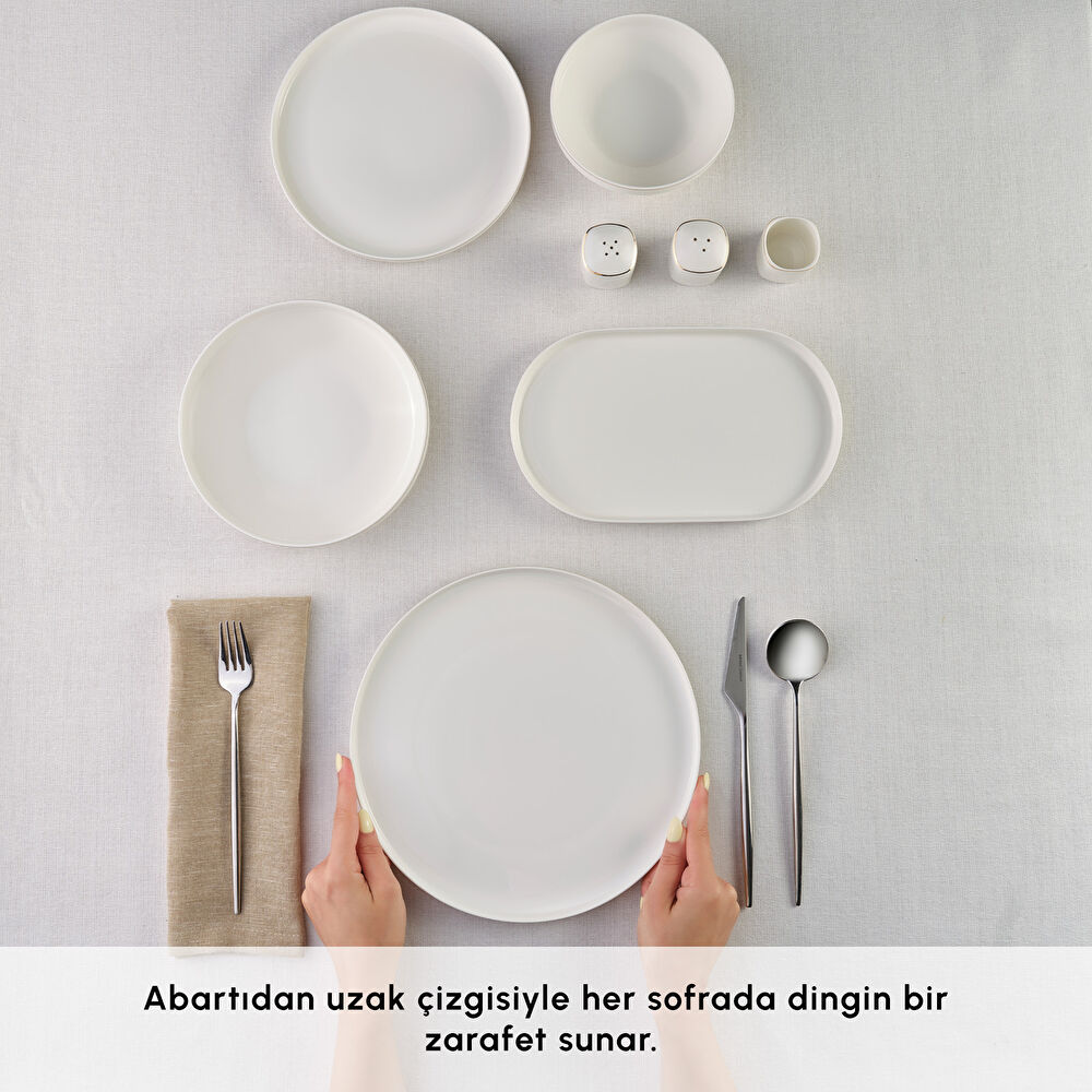 Karaca Red Carpet Collection Stream Bone Sirius 53 Parça 12 Kişilik Yemek Takımı Gold thumbnail 4