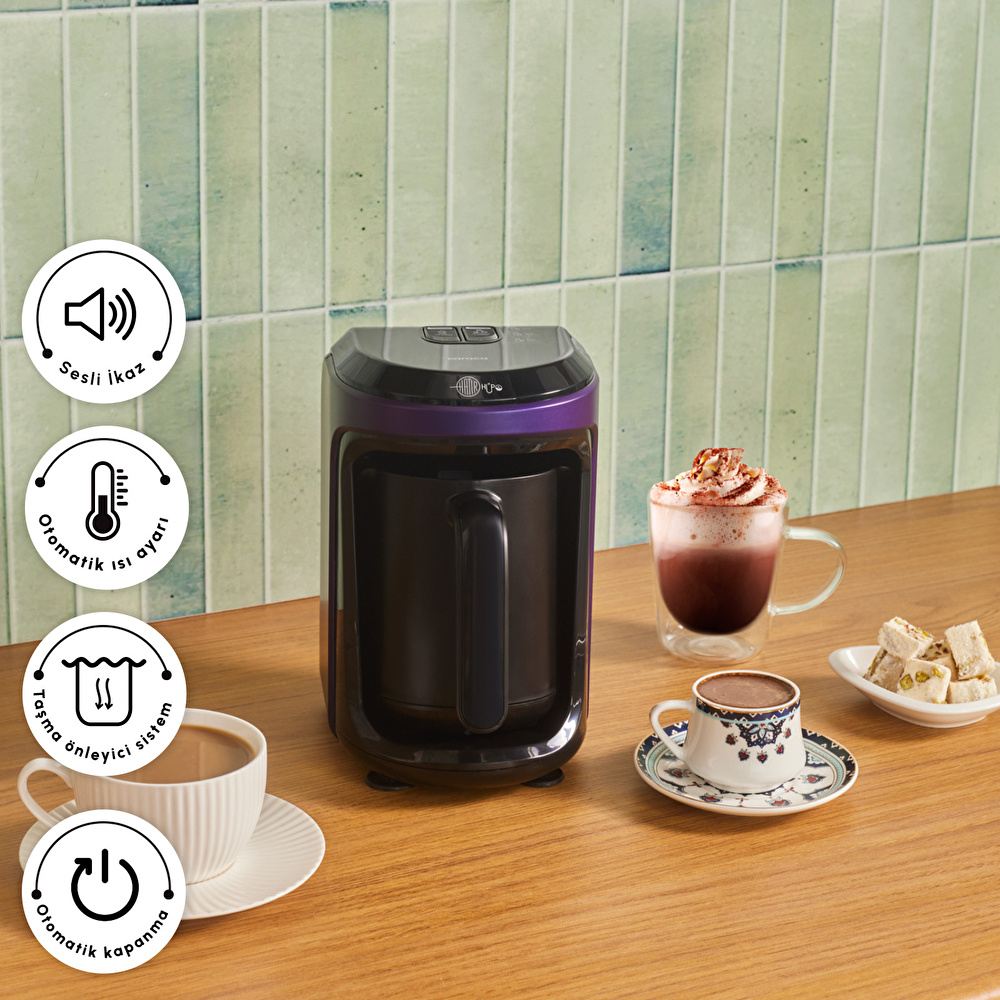 Karaca Hatır Hüps Sütlü Türk Kahve Makinesi Grape Purple görseli 4