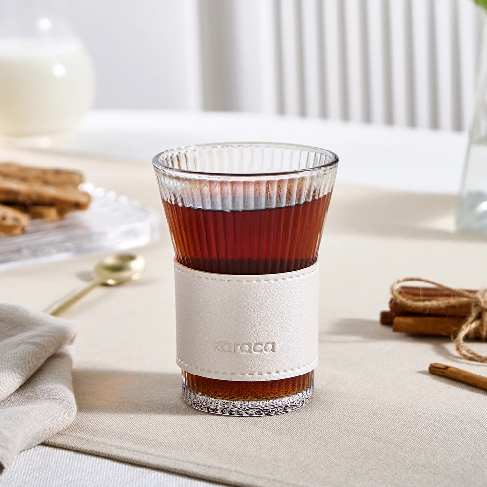Karaca Leather Cool Touch Latte Bardağı 210 Ml Sedef görseli 2