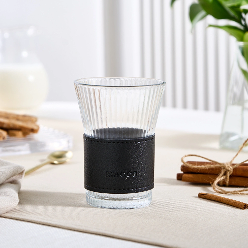 Karaca Leather Cool Touch Latte Bardağı 210 Ml Siyah görseli 3