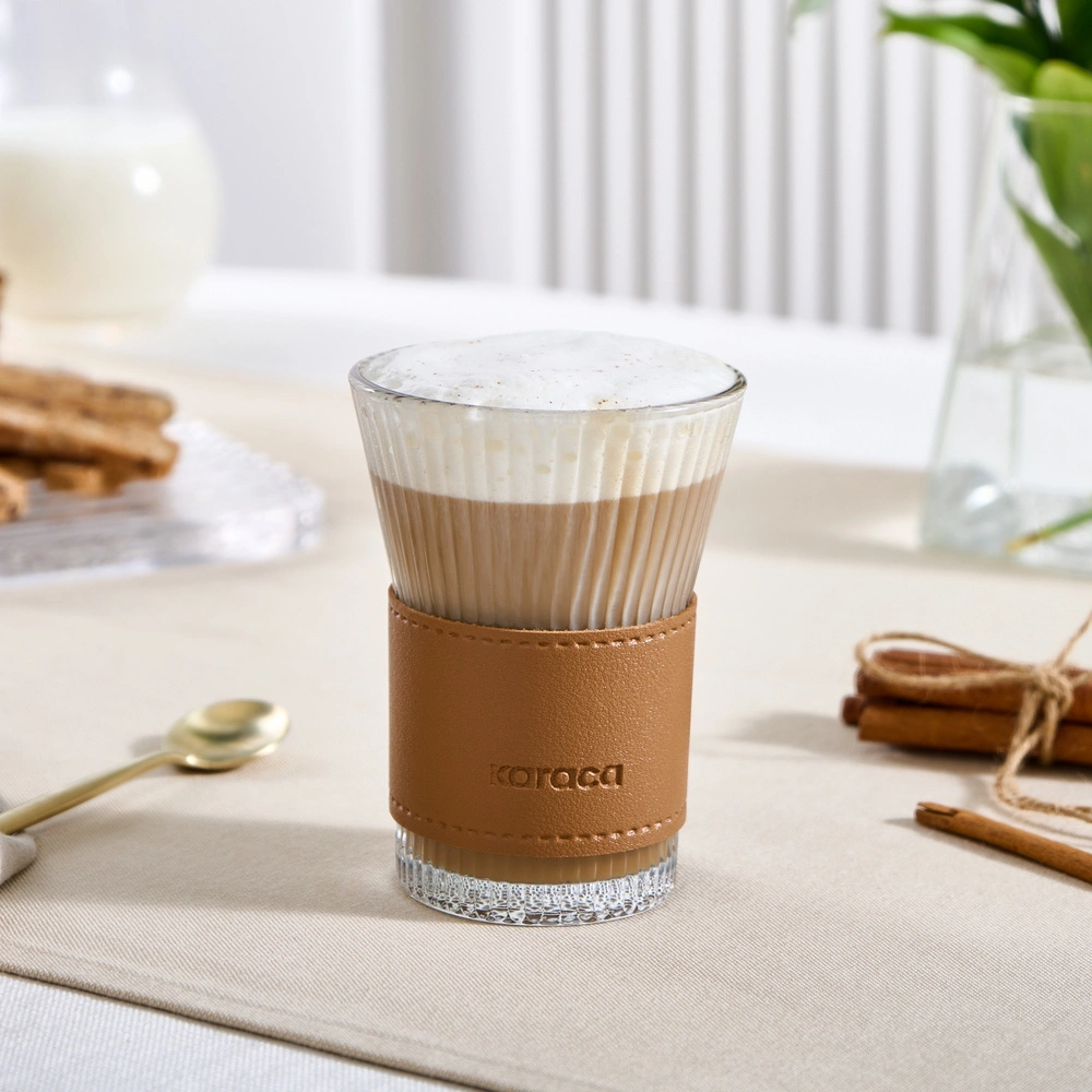Karaca Leather Cool Touch Latte Bardağı 210 Ml Kahverengi görseli 1