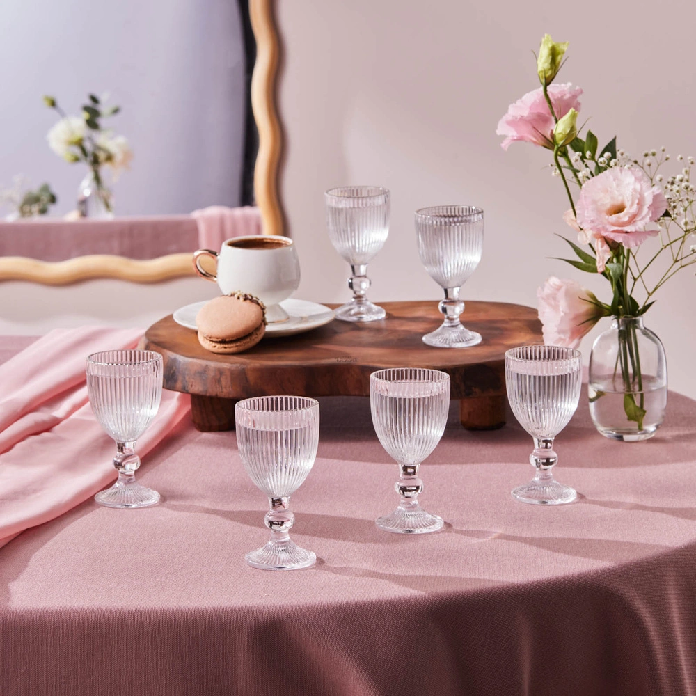 Karaca Rocco 6'lı Kahve Yanı Bardağı Platin 60 ml görseli 1