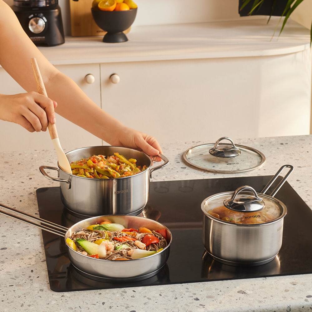 Karaca Fiorino Compact Tencere Seti 5 Parça thumbnail 2