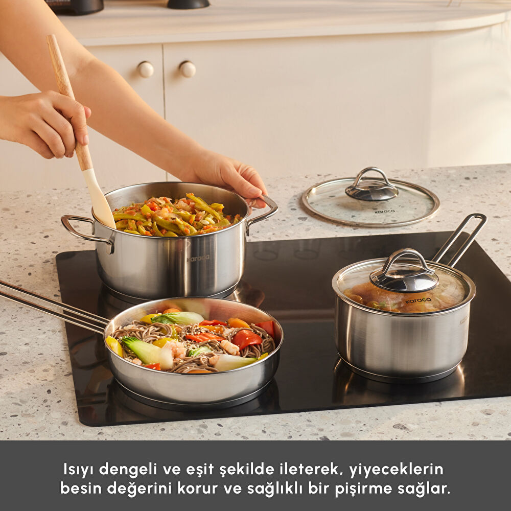 Karaca Fiorino Compact Tencere Seti 5 Parça thumbnail 6