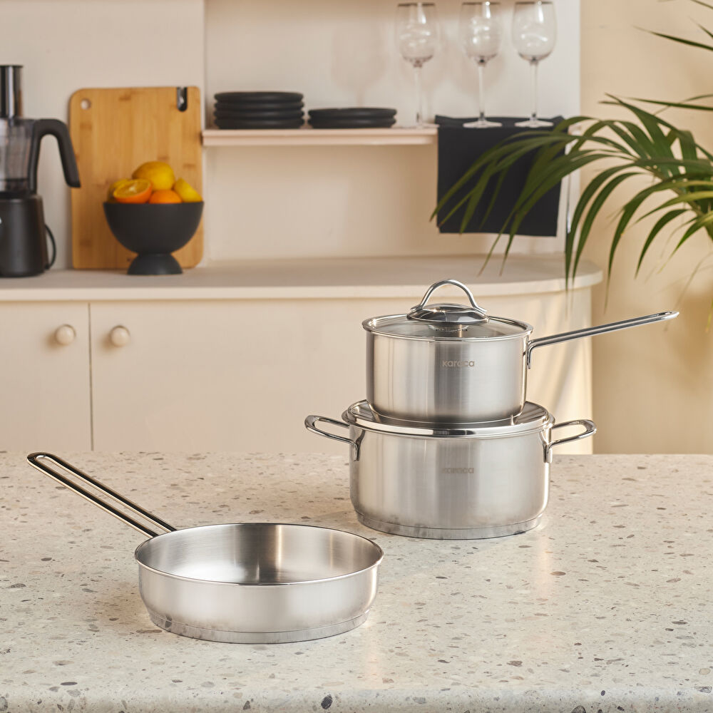 Karaca Fiorino Compact Tencere Seti 5 Parça thumbnail 3