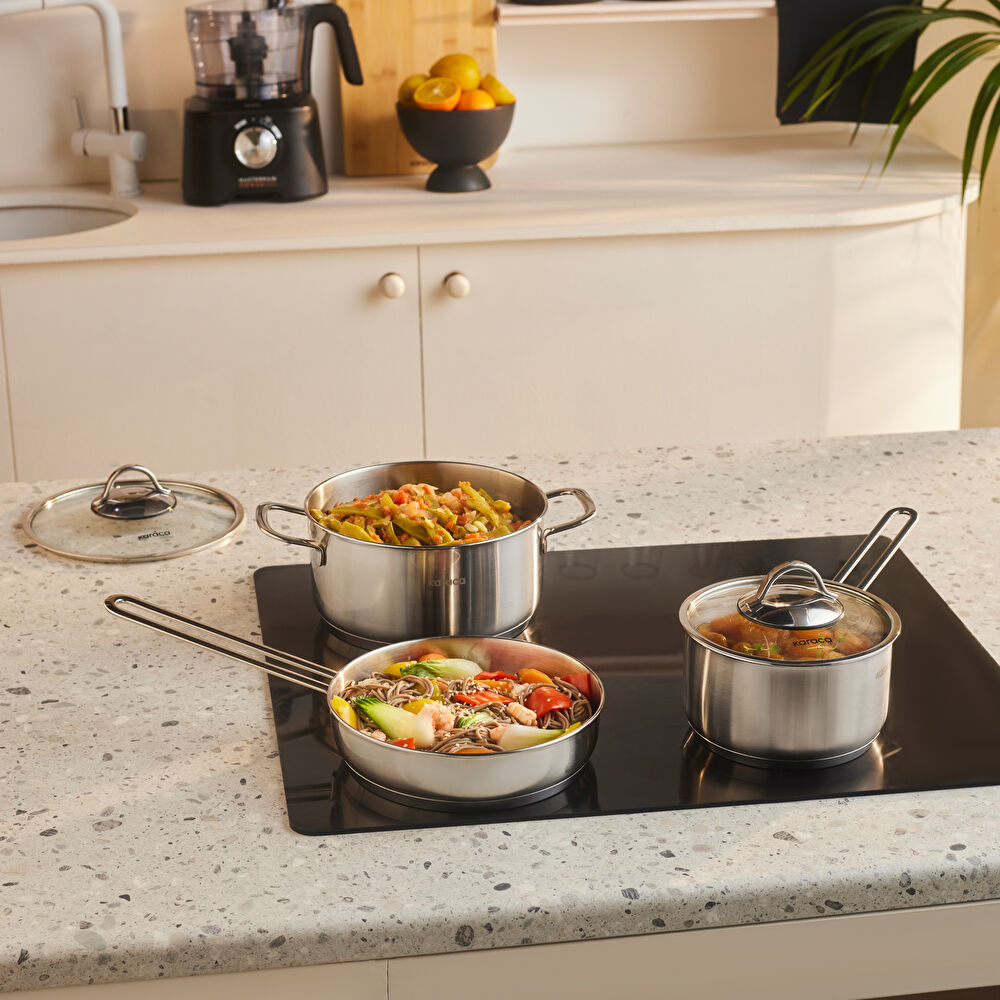 Karaca Fiorino Compact Tencere Seti 5 Parça thumbnail 4