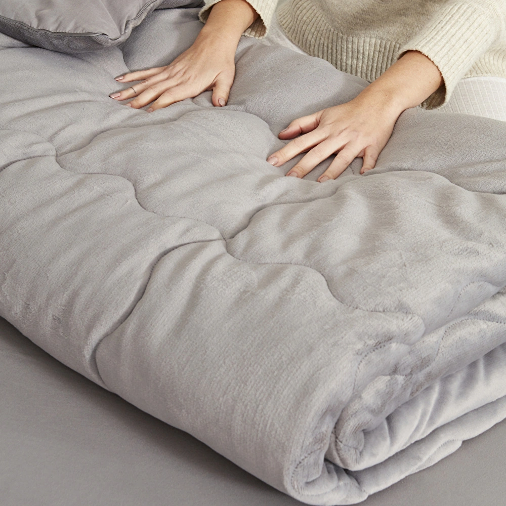 Karaca Home Çift Kişilik Viny Soft Dream Comfort Set Antrasit görseli 10