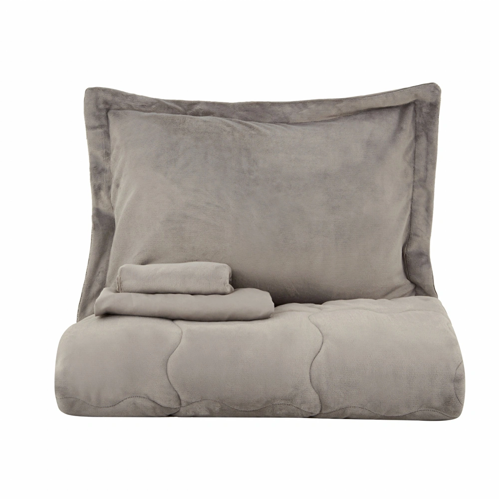 Karaca Home Çift Kişilik Viny Soft Dream Comfort Set Antrasit görseli 17