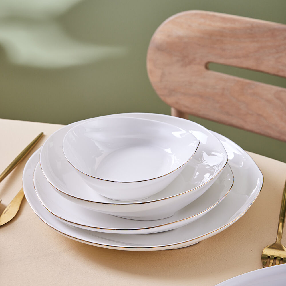 Karaca Stream Bone Yakamoz 59 Parça 12 Kişilik Yemek Takımı Gold thumbnail 5