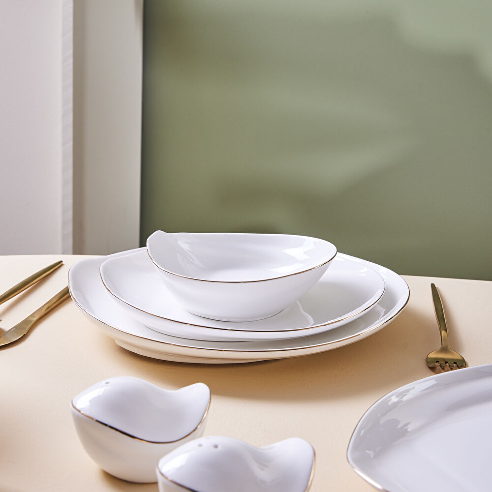 Karaca Stream Bone Yakamoz 59 Parça 12 Kişilik Yemek Takımı Gold thumbnail 7