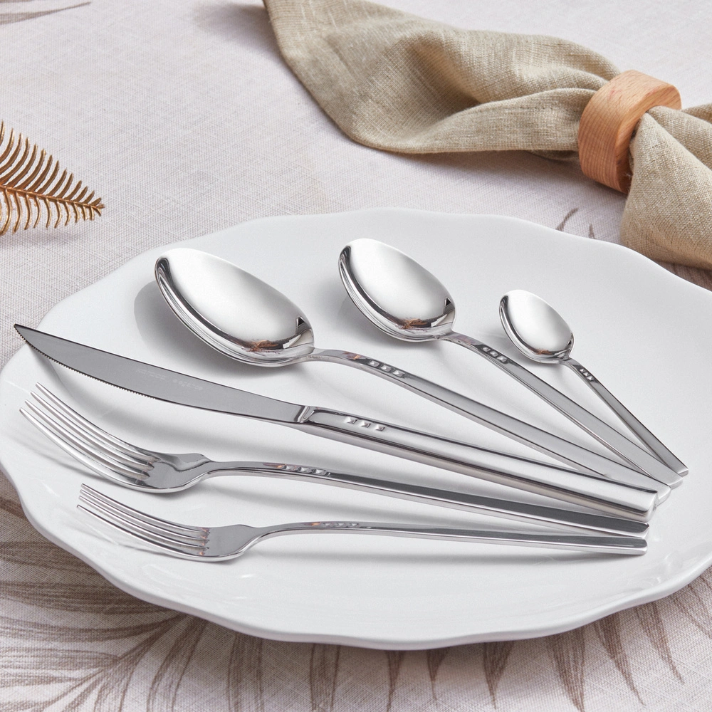 Karaca Elegance All Aurora Platin 12 Kişilik 72 Parça Çatal Kaşık Bıçak Takımı Kutulu görseli 1