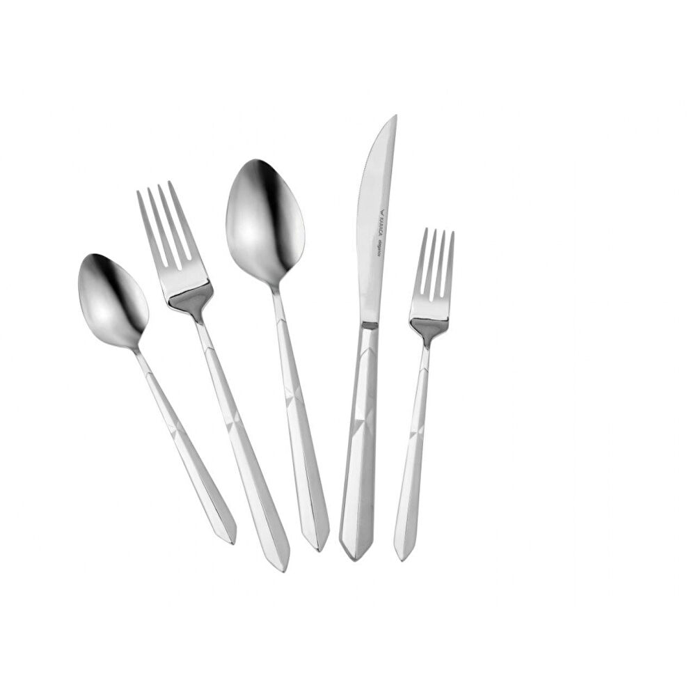 Karaca Elegance New Diamond Platin 12 Kişilik 84 Parça Çatal Kaşık Bıçak Takımı thumbnail 2