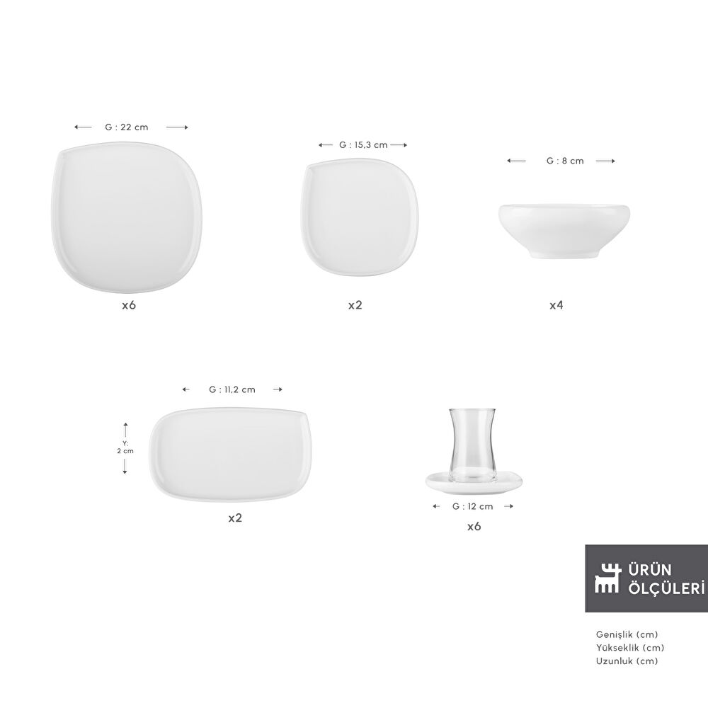 Karaca Forever Bone Oggi 26 Parça 6 Kişilik Kahvaltı Takımı thumbnail 2