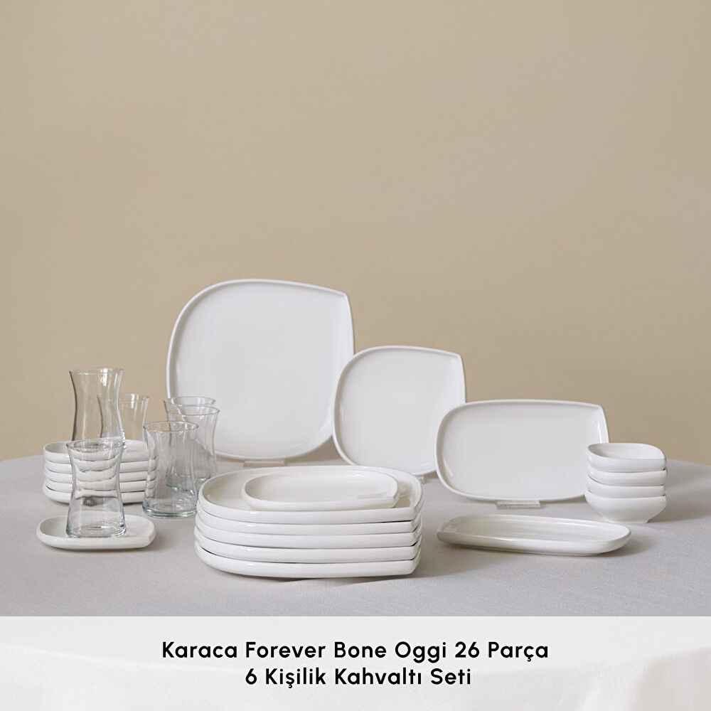 Karaca Forever Bone Oggi 26 Parça 6 Kişilik Kahvaltı Takımı thumbnail 3