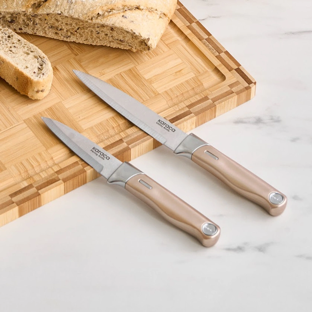 Karaca Mastermaid 6 Parça Bıçak Seti Mineral Gold görseli 3
