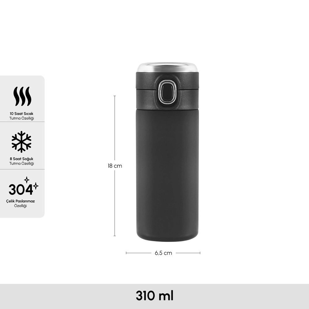 Karaca Darker Dijital Çelik Sızdırmaz Termos 310 ml görseli 2