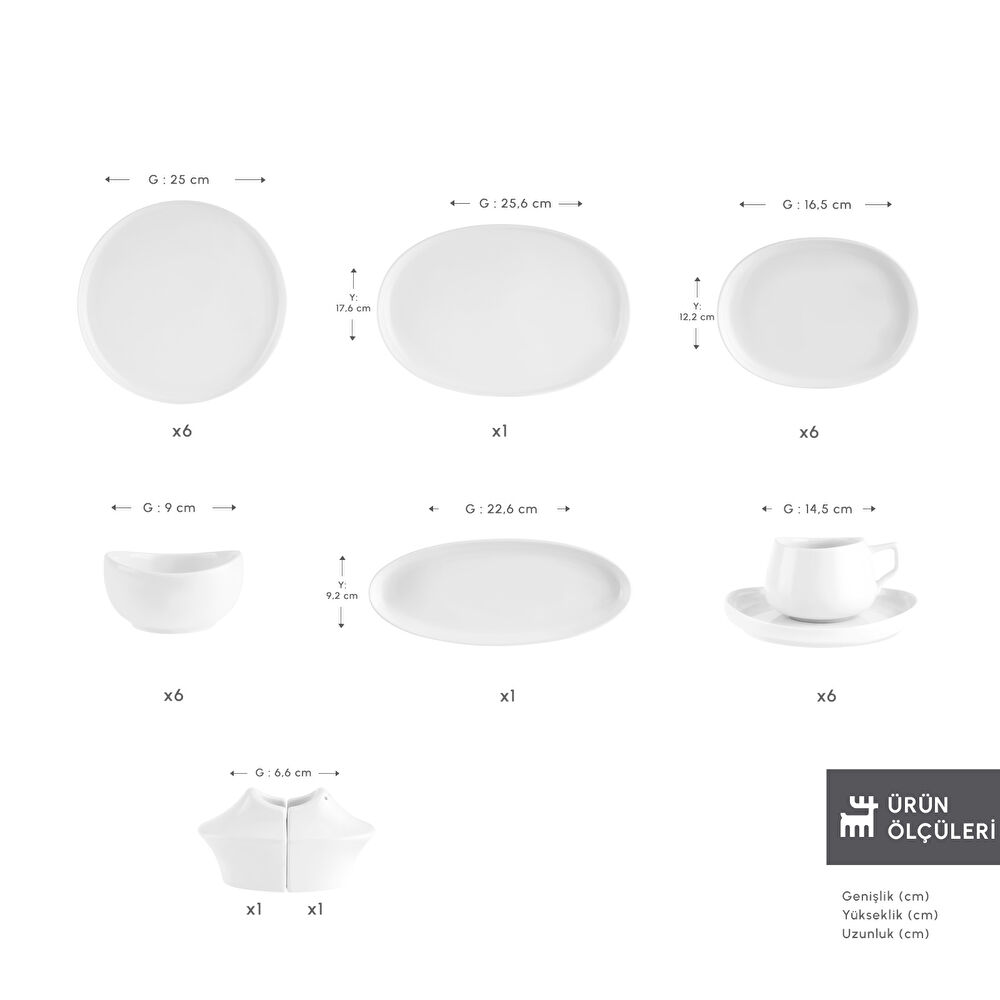 Karaca Stream Bone Hole 34 Parça 6 Kişilik Kahvaltı Takımı thumbnail 2