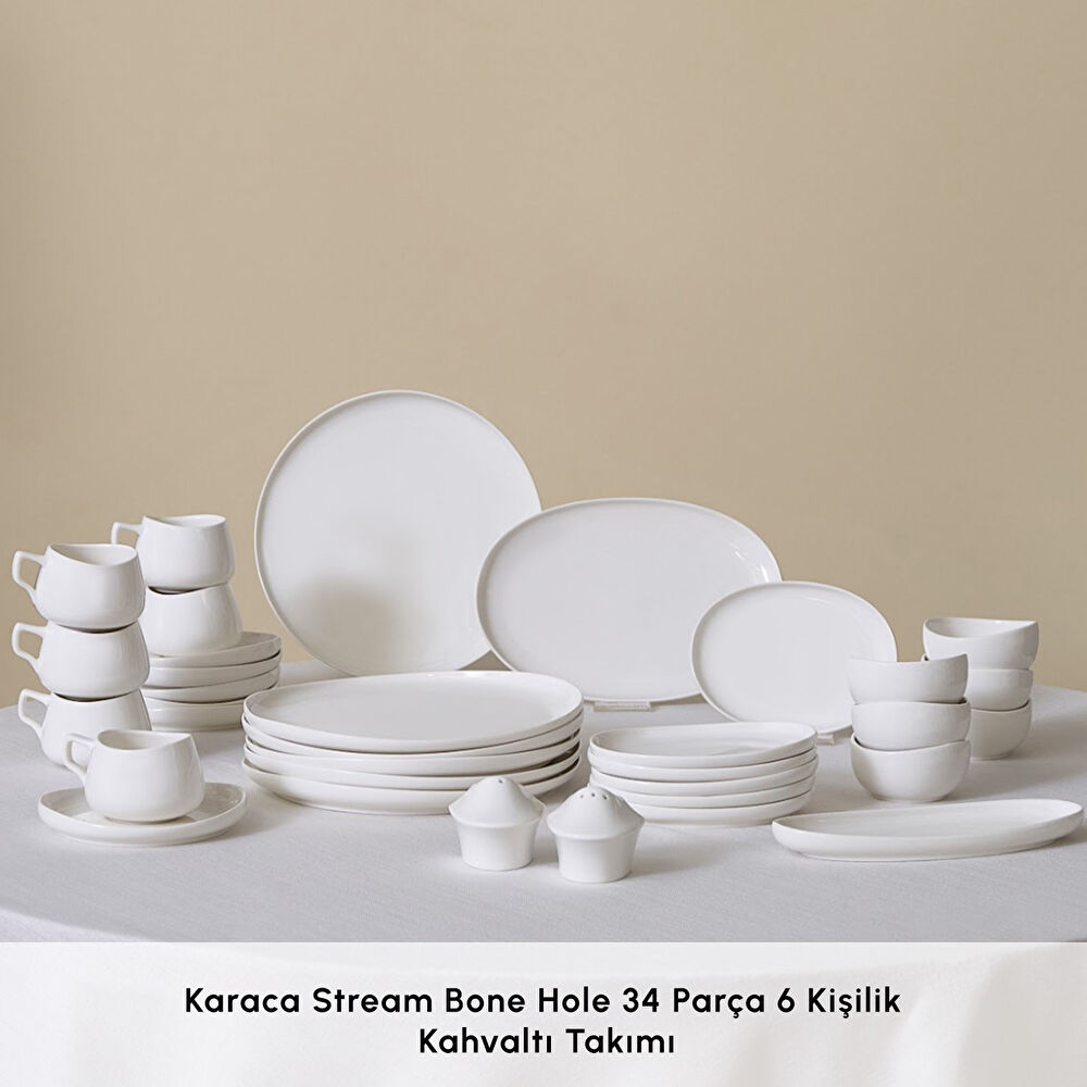 Karaca Stream Bone Hole 34 Parça 6 Kişilik Kahvaltı Takımı thumbnail 3