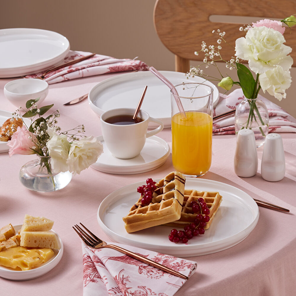 Karaca Stream Bone Sunset 34 Parça 6 Kişilik Kahvaltı Takımı Beyaz thumbnail 2
