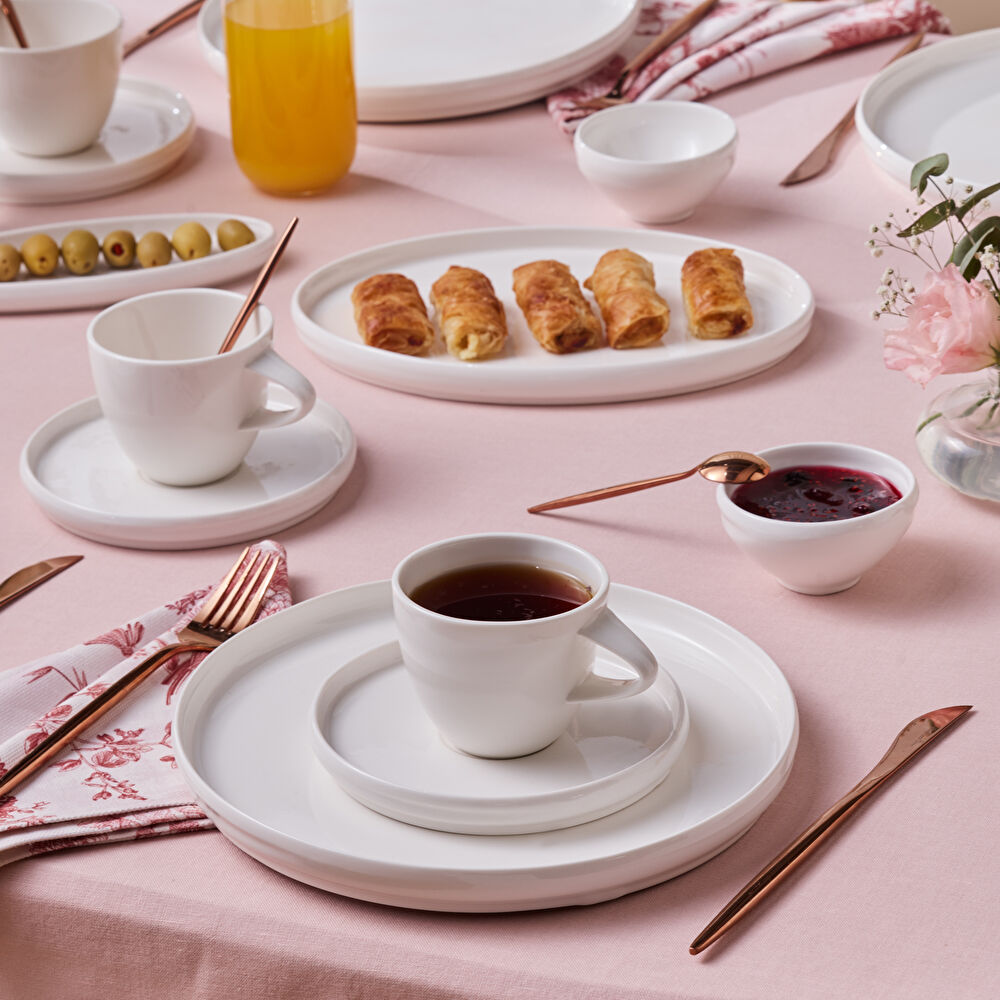 Karaca Stream Bone Sunset 34 Parça 6 Kişilik Kahvaltı Takımı Beyaz thumbnail 3