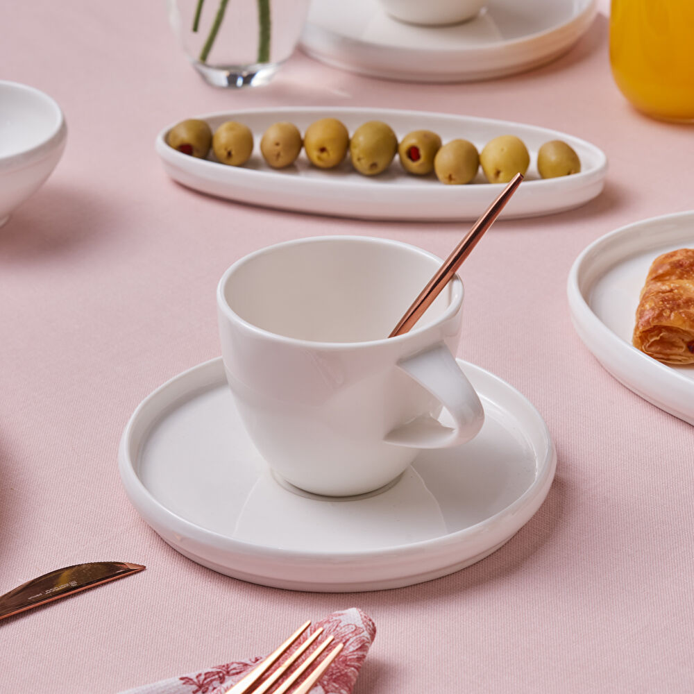 Karaca Stream Bone Sunset 34 Parça 6 Kişilik Kahvaltı Takımı Beyaz thumbnail 5