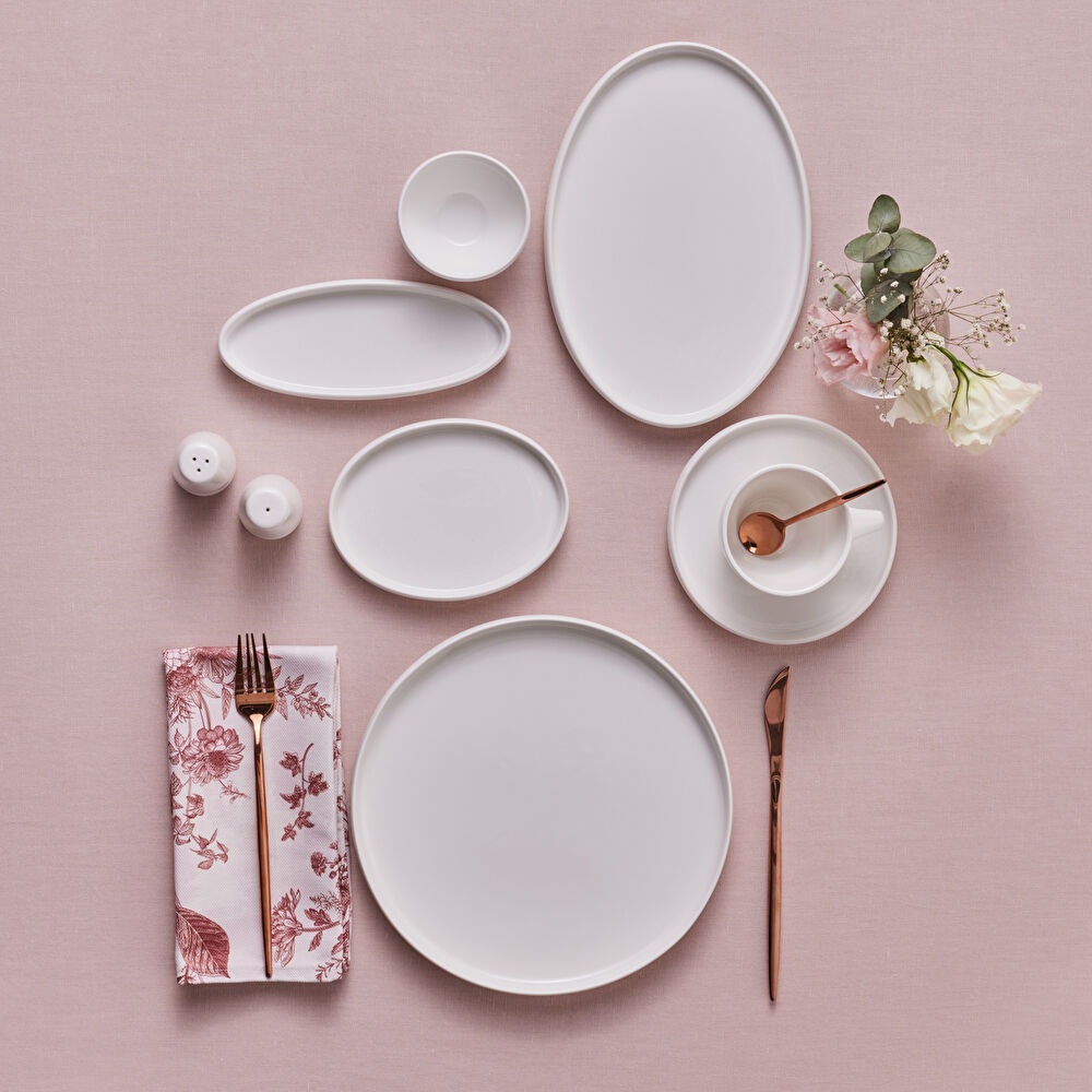 Karaca Stream Bone Sunset 34 Parça 6 Kişilik Kahvaltı Takımı Beyaz thumbnail 7