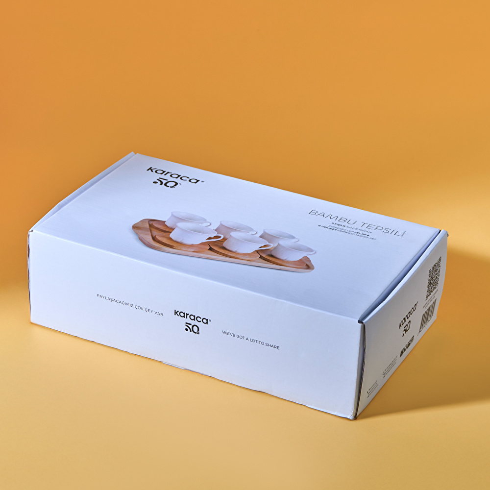 Karaca Bambu Tepsili 6 Kişilik Kahve Fincanı 90 Ml thumbnail 7