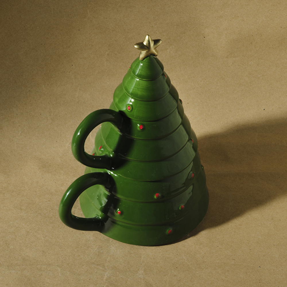 Karaca New Year Yılbaşı Ağacı Kupa Seti 400 M görseli 4