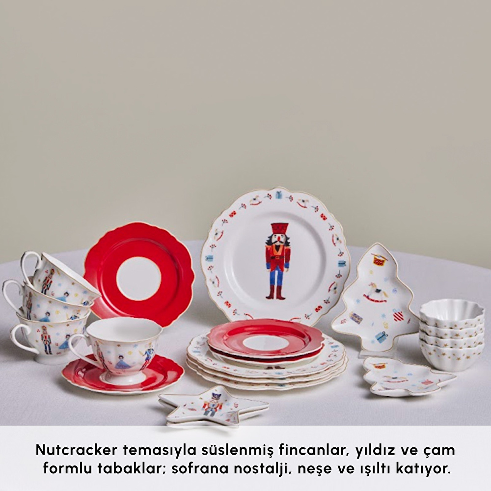 Karaca New Year Yılbaşı Nutcracker 20 Parça 4 Kişilik Kahvaltı Takımı görseli 3