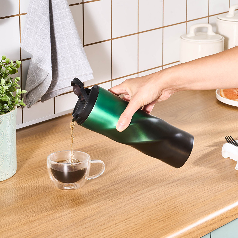 Karaca Orion Çelik Sızdırmaz Termos Yeşil 500 ml görseli 4