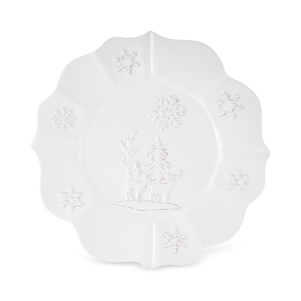 Karaca New Year Yılbaşı Snowy Servis Tabağı 29 Cm Beyaz görseli 3