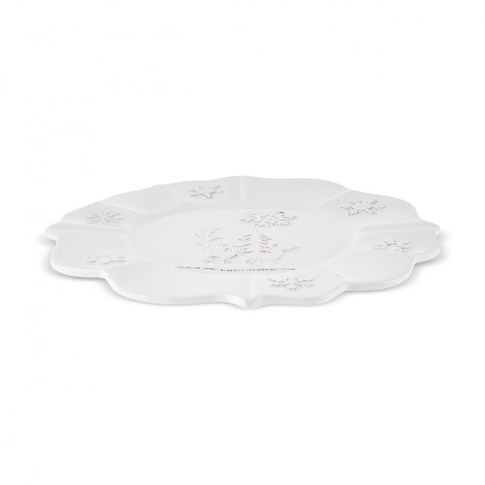 Karaca New Year Yılbaşı Snowy Servis Tabağı 29 Cm Beyaz görseli 4