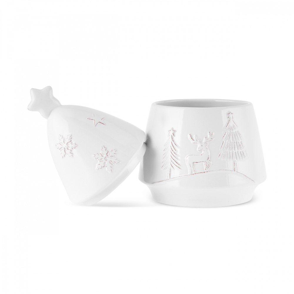 Karaca New Year Yılbaşı Snowy Saklama Kabı 16 Cm Beyaz  görseli 3