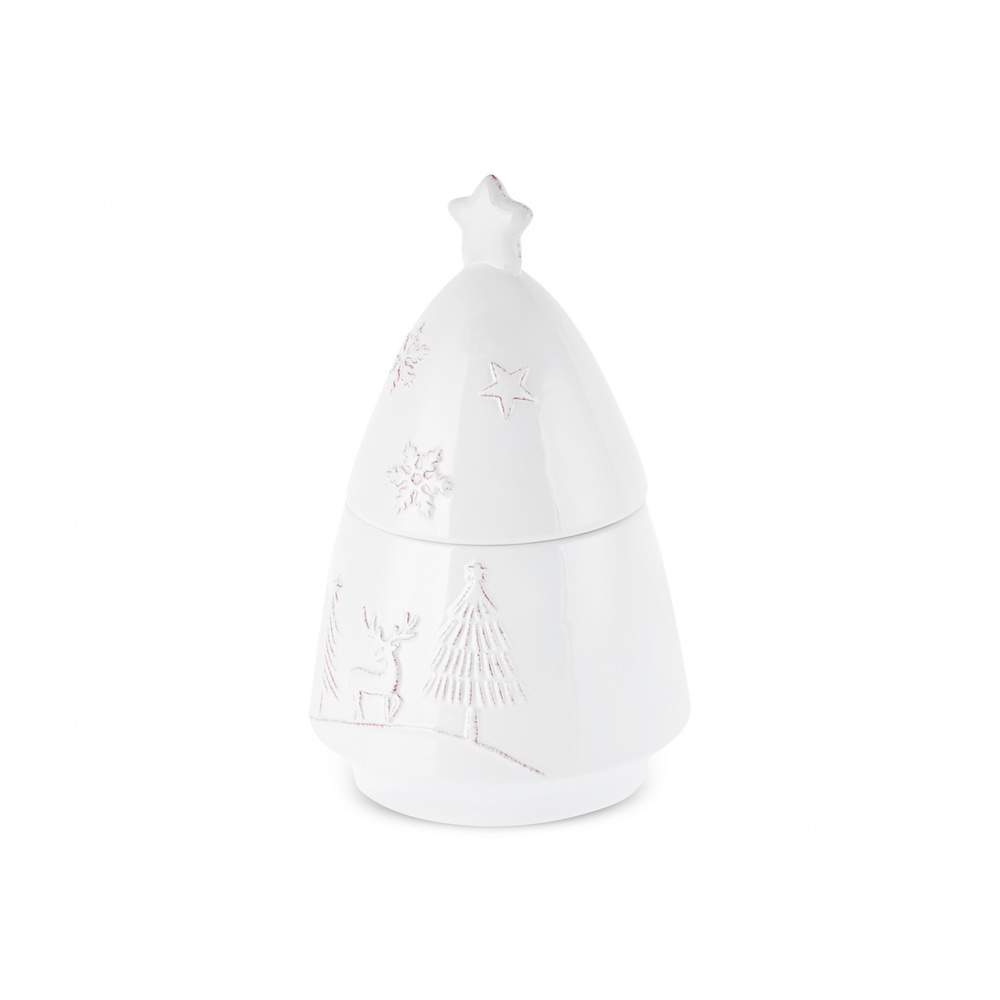 Karaca New Year Yılbaşı Snowy Saklama Kabı 16 Cm Beyaz  görseli 1