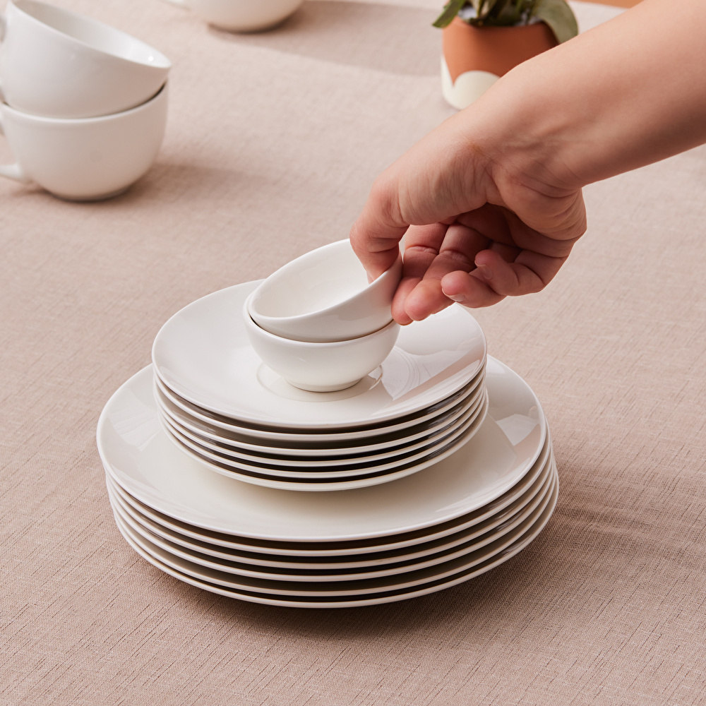 Karaca Forever Bone Marcelo 26 Parça 6 Kişilik Kahvaltı Takımı White thumbnail 4