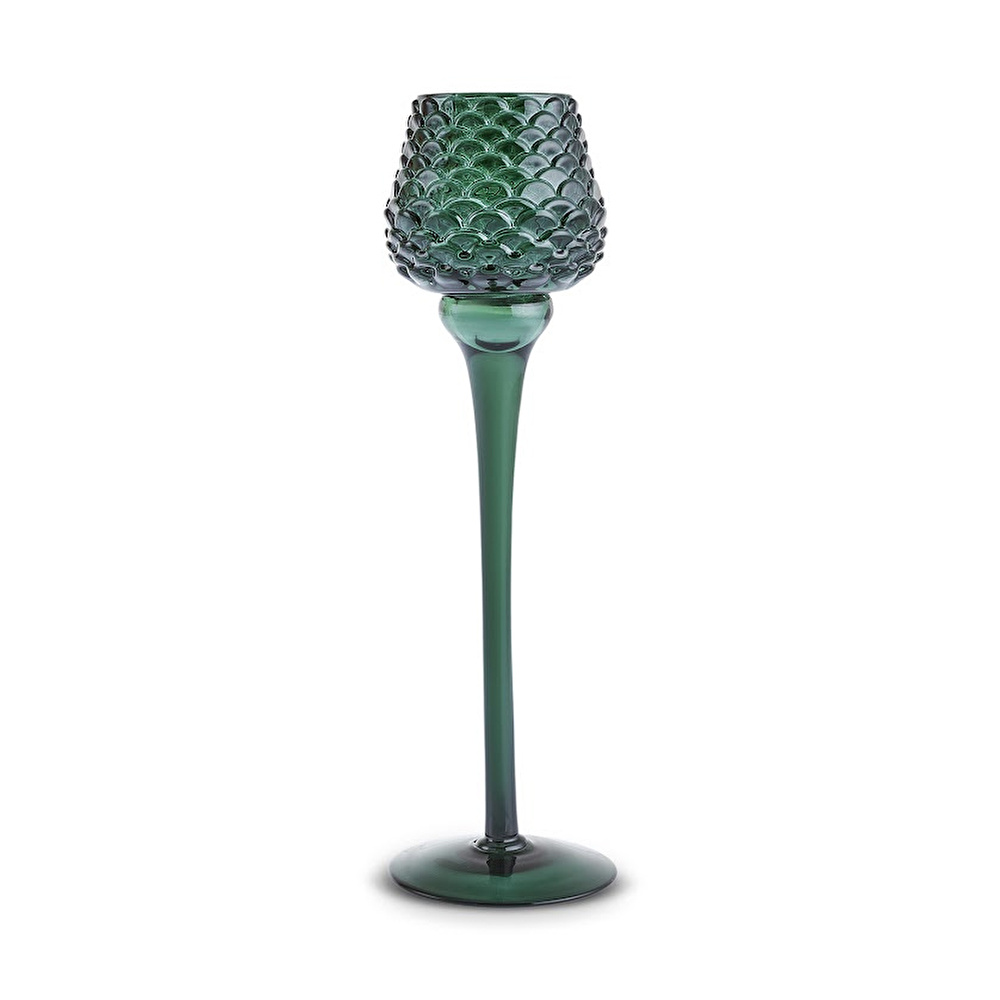 Karaca Home Pinecone Ayaklı Mumluk Yeşil 8x8x26,5 cm görseli 5