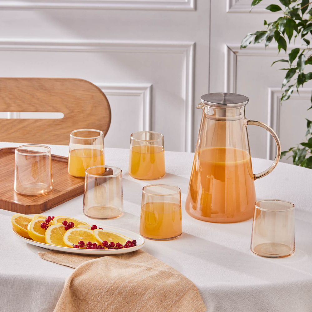 Karaca Serene 7 Parça Bardak Seti Amber görseli 9
