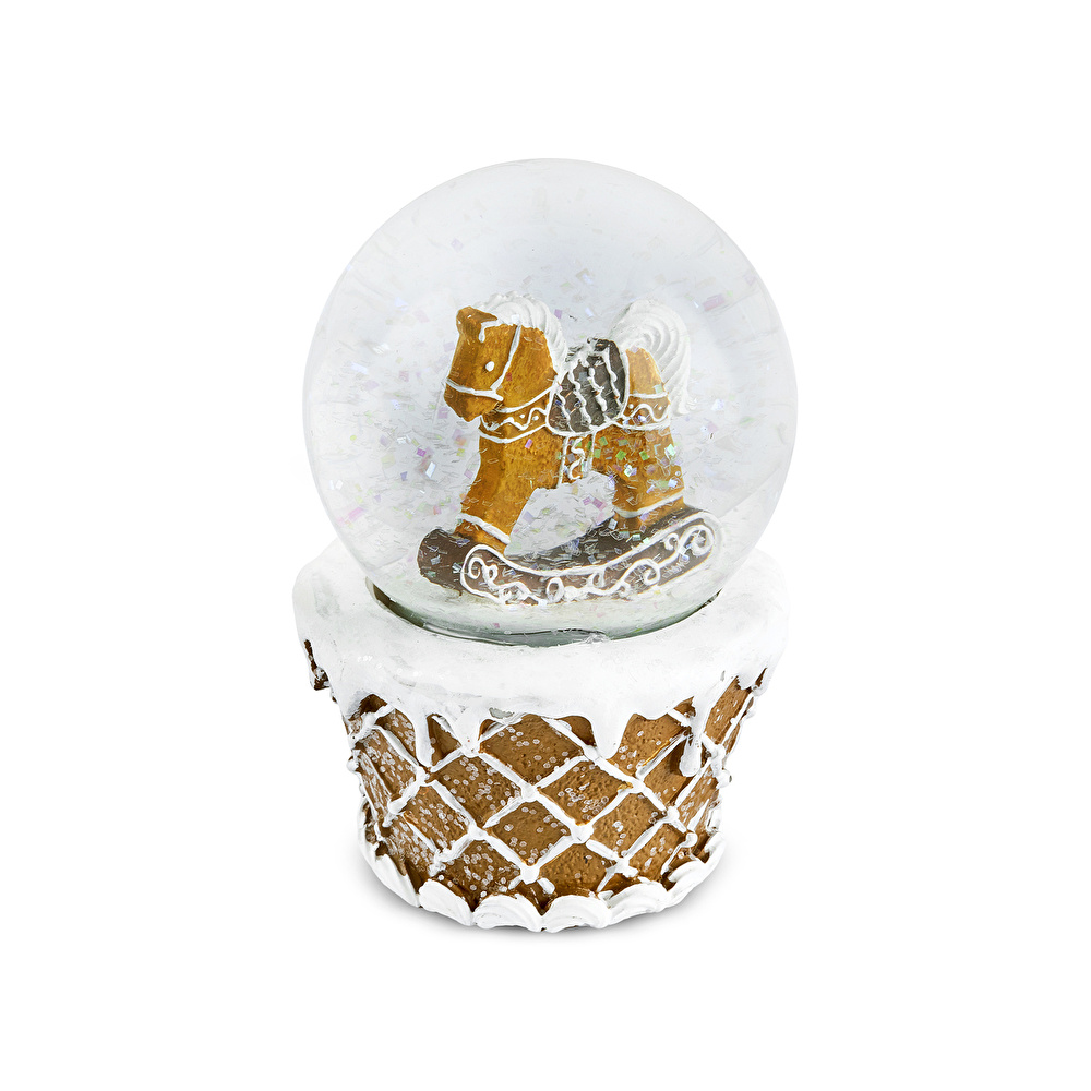 Karaca Home New Year Yılbaşı Ginger Horse Kar Küresi 6,5x10 Cm görseli 2