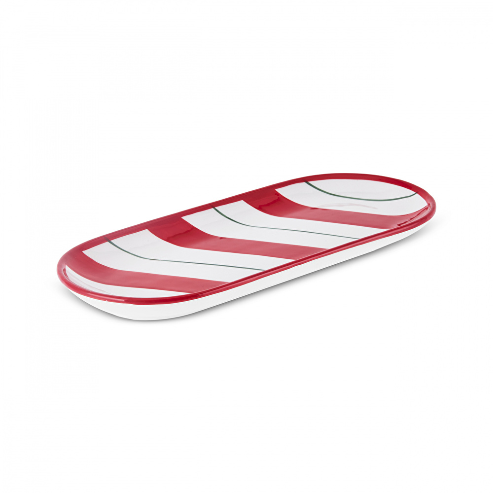 Karaca New Year Yılbaşı Stripe Kayık Tabak 28 Cm  görseli 5
