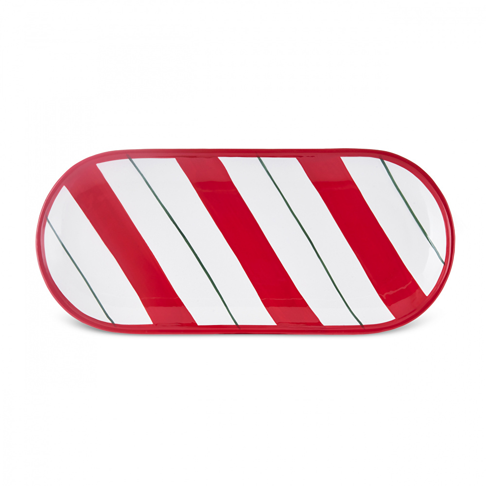 Karaca New Year Yılbaşı Stripe Kayık Tabak 28 Cm  görseli 6