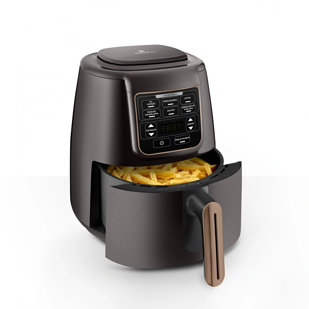 Karaca Air Pro Cook XL 2 in 1 Konuşan Airfryer Walnut Brown görseli 8