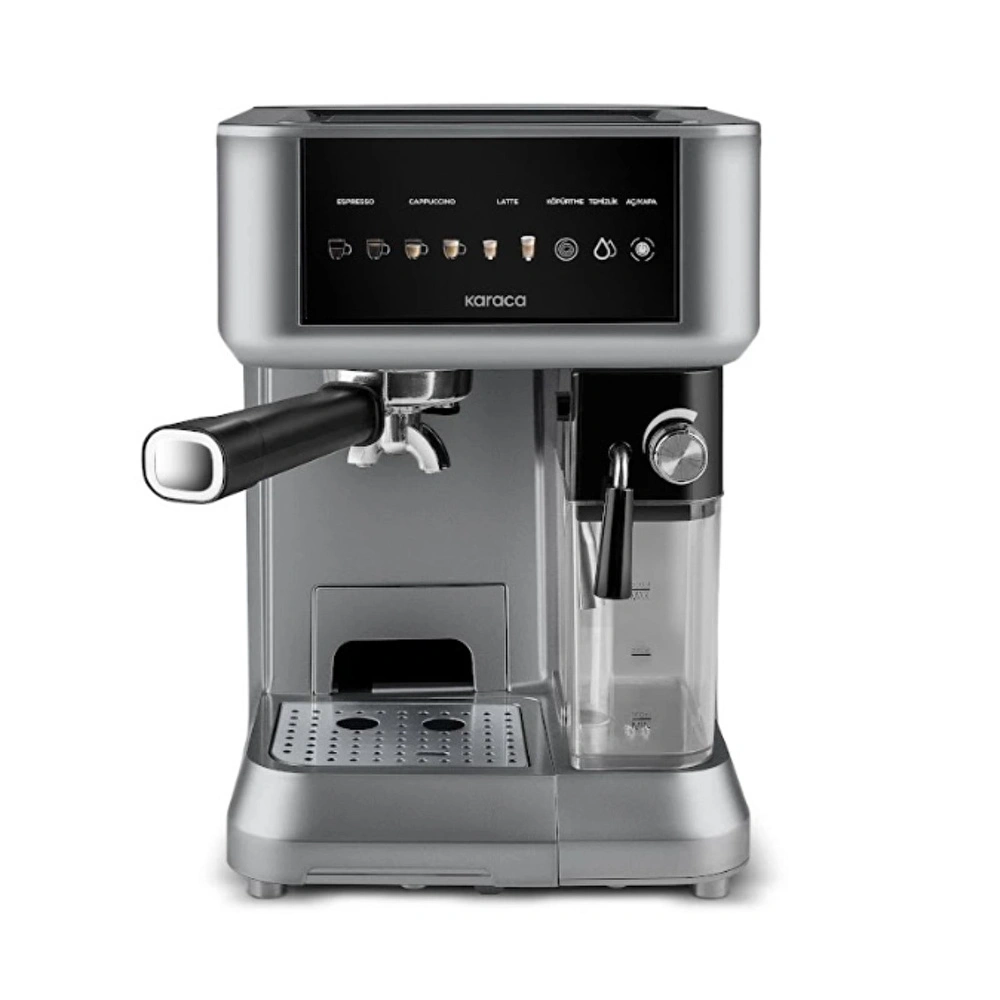 Karaca MyCaffe Barista S10 Entegre Süt Hazneli, Espresso, Latte ve Cappuccino Makinesi Galaxy Grey görseli 1